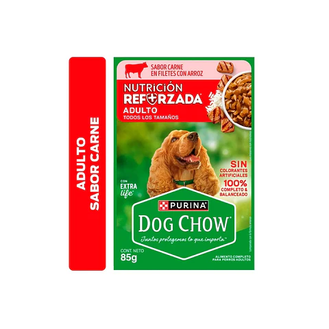 Alimento Húmedo Para Perros Dog Chow Sabor Carne 85g