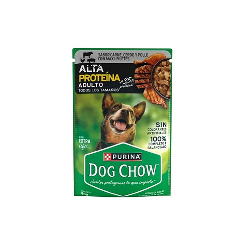 Alimento Húmedo Para Perros Dog Chow Sabor Tres Carnes 85g