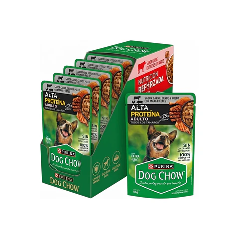 Alimento Húmedo Para Perros Dog Chow Sabor Tres Carnes 85g