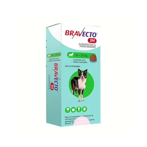 Bravecto Desparasitante Externo 10-20Kg Comprimido Masticable