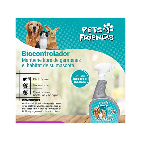 Biocontrolador de Gérmenes 1 Litro - Pets Friends -