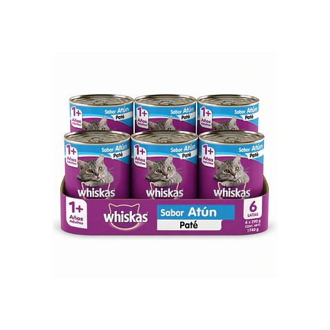 Alimento Húmedo Lata Whiskas sabor Atún 290g - Gato Adulto -
