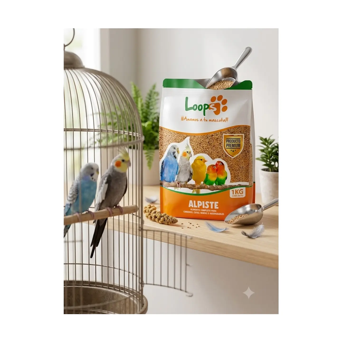 Alpiste Alimento Para Aves-Catas-Ninfas 1 Kilo 2