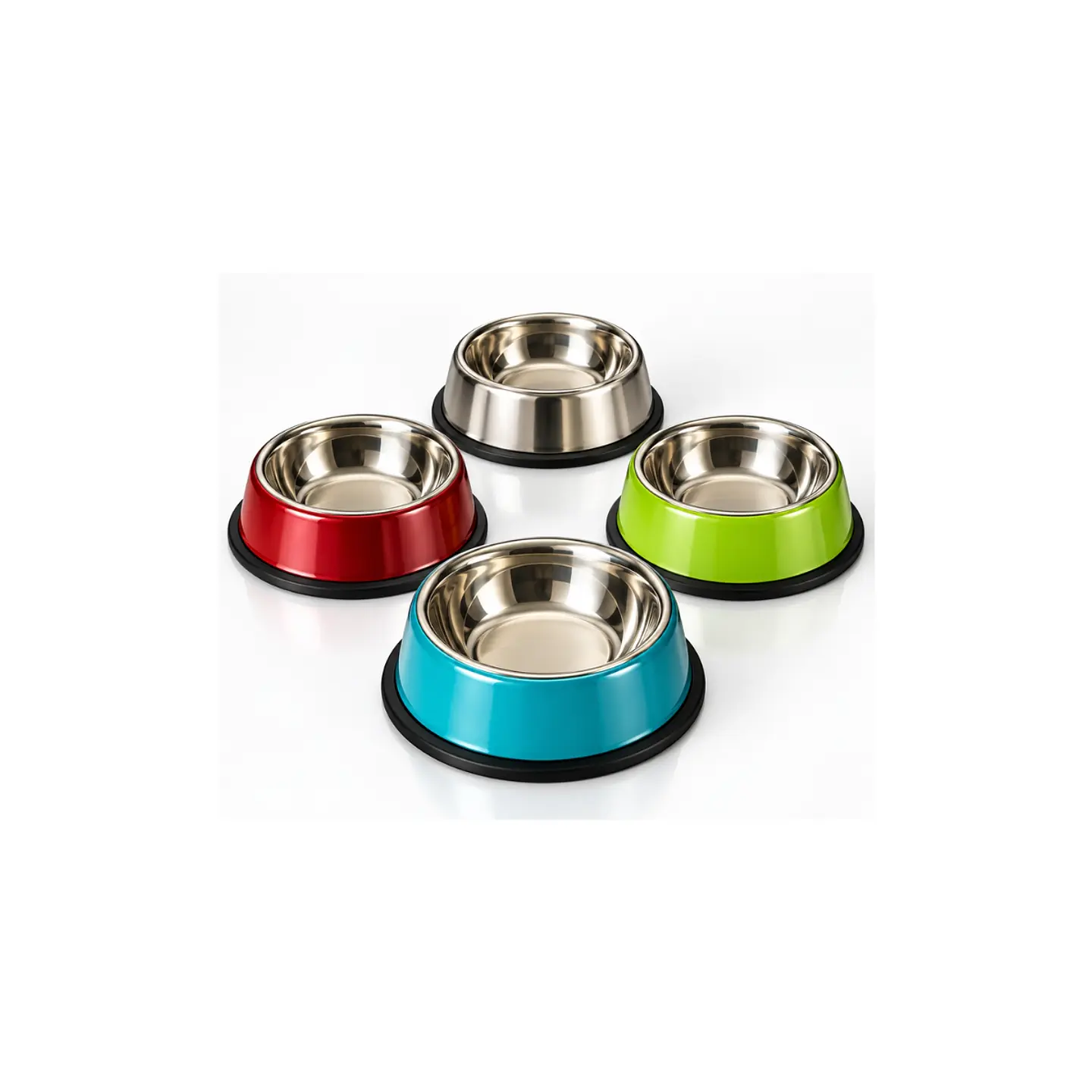 Plato Acero Inoxidable Mascotas Colores 1