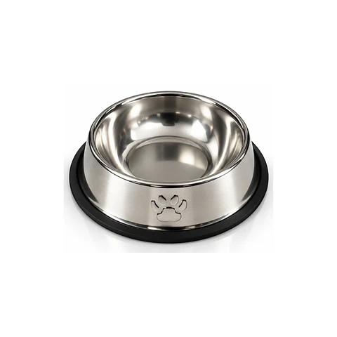 Plato Acero Inoxidable Antideslizante Mascotas