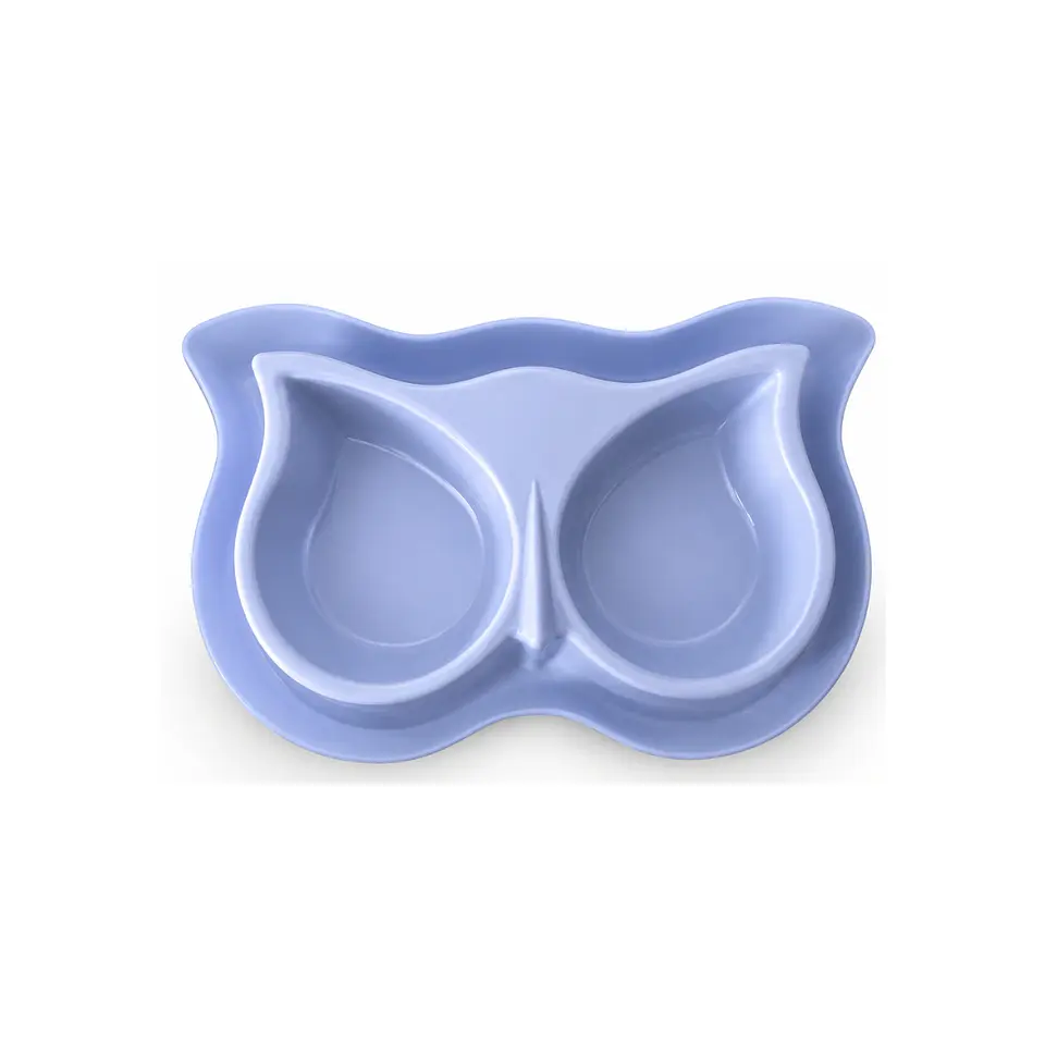 Plato Doble Comedero/Bebedero para Mascotas Diseño Búho 3