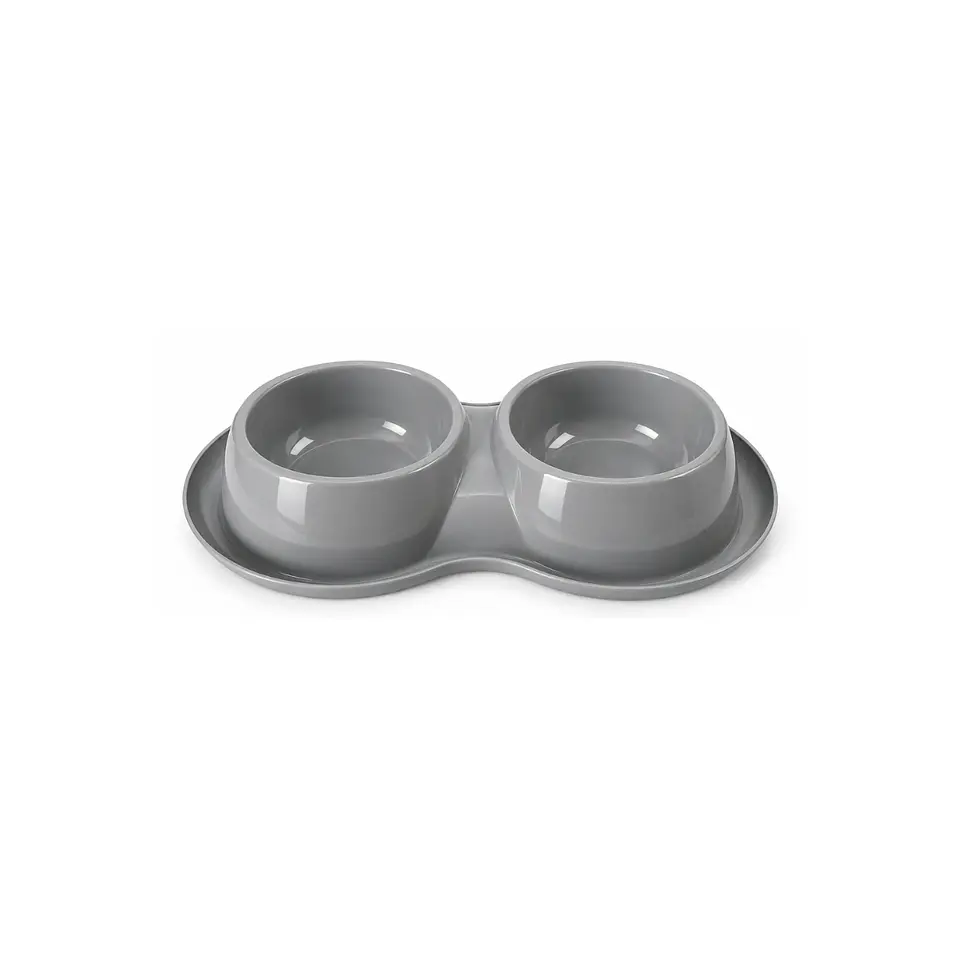 Plato Doble Comedero/Bebedero para Mascotas 1