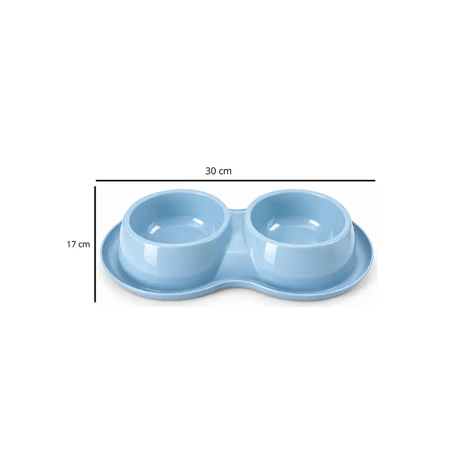Plato Doble Comedero/Bebedero para Mascotas 5