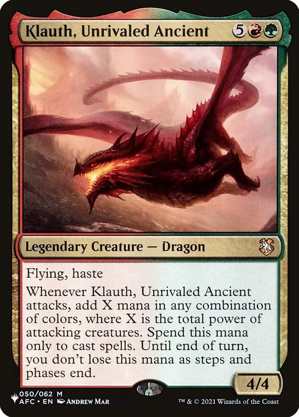 Klauth, Unrivaled Ancient | Inglés | NM | PLST 1