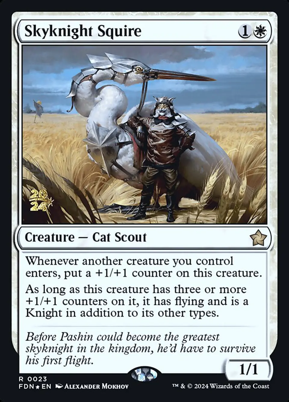 Skyknight Squire (Launch foil) | Español | NM | PFDN 1