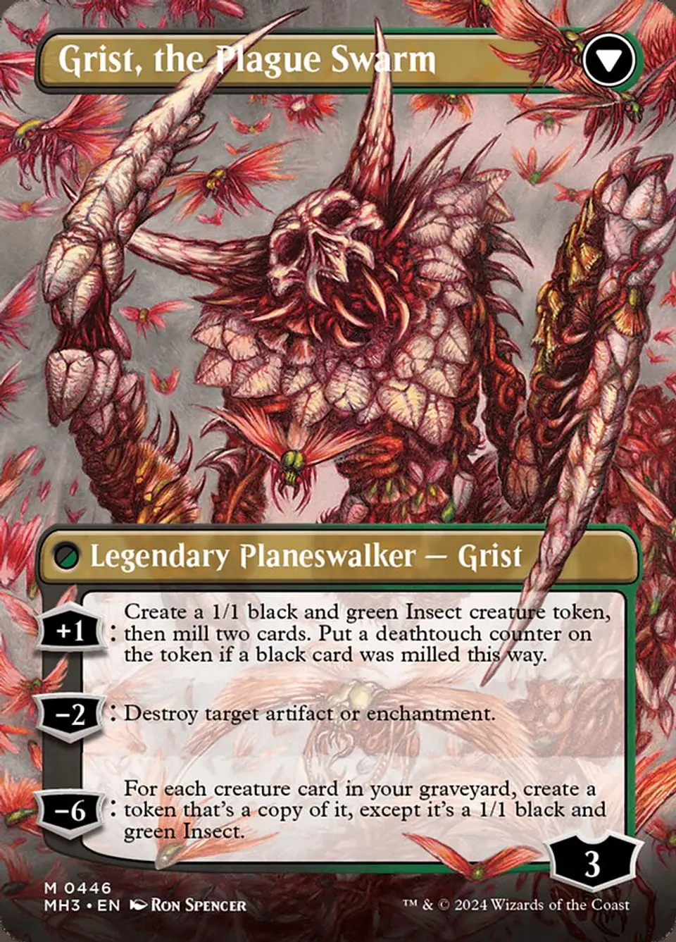 Grist, Voracious Larva // Grist, the Plague Swarm (Borderless) | Inglés | NM | MH3 2