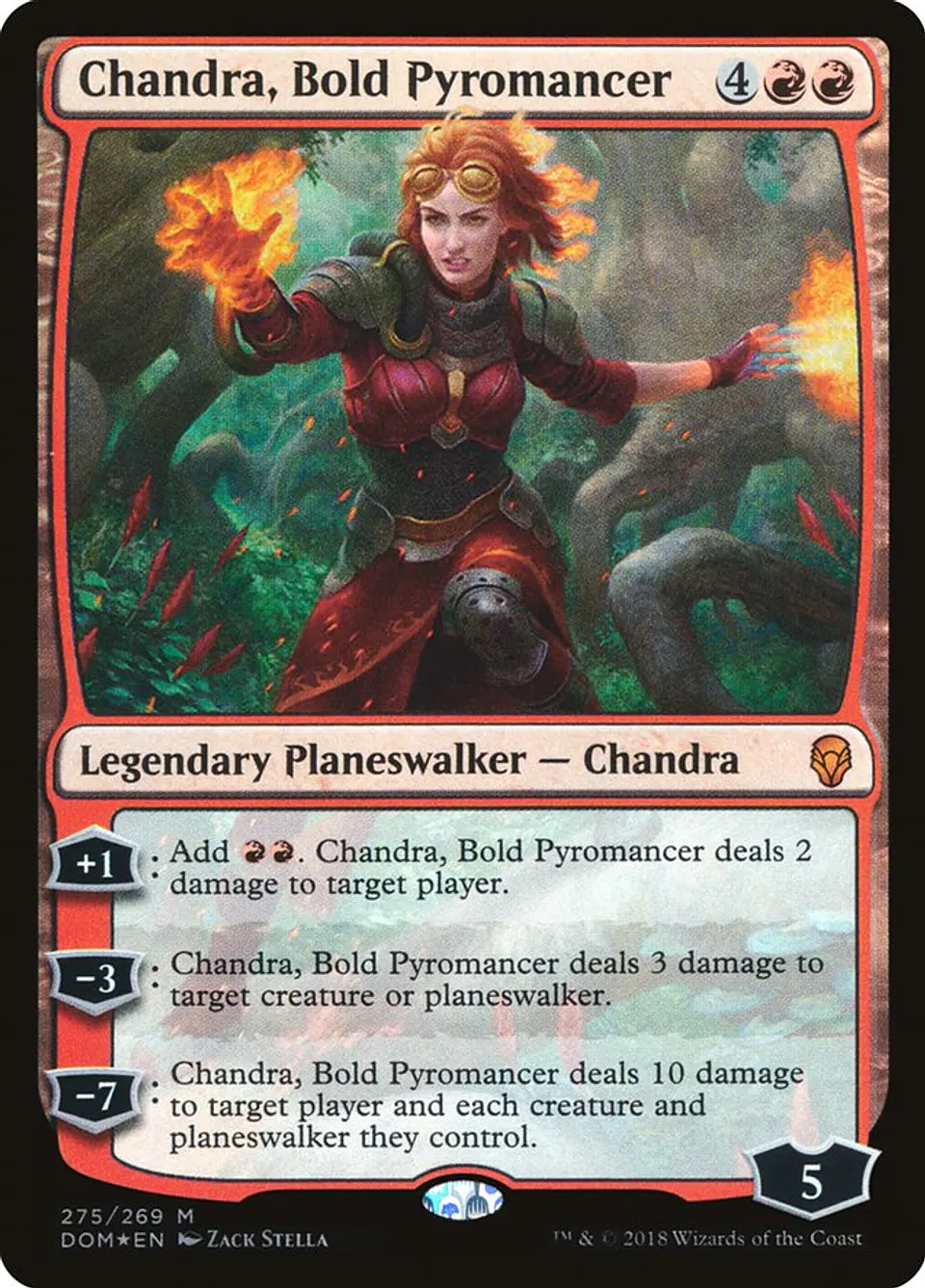 Chandra, Bold Pyromancer (foil) | Inglés | NM | DOM 1