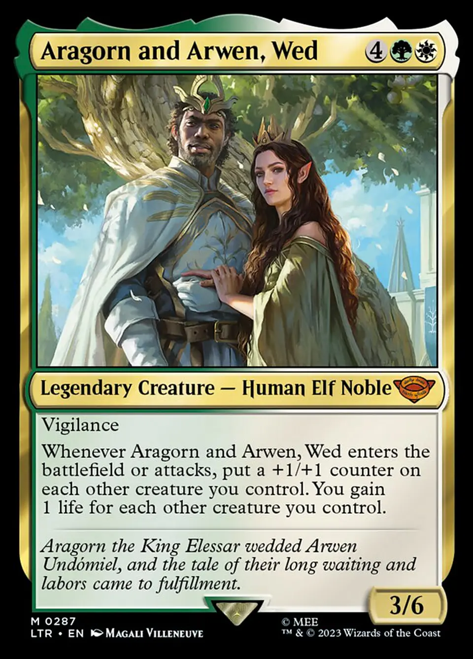 Aragorn and Arwen, Wed (foil) | Español | NM | LTR 1