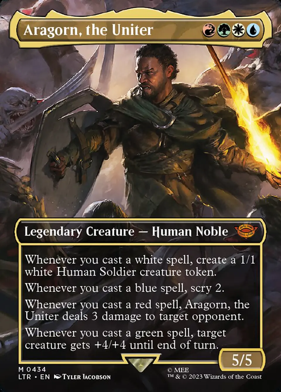 Aragorn, the Uniter (Borderless foil) | Inglés | NM | LTR 1