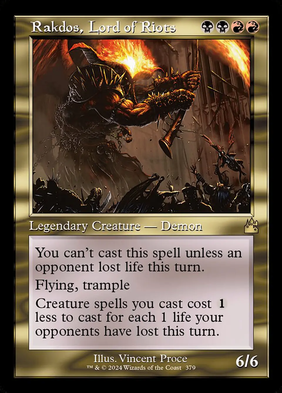 Rakdos, Lord of Riots (Retro Frame foil) | Inglés | NM | RVR 1