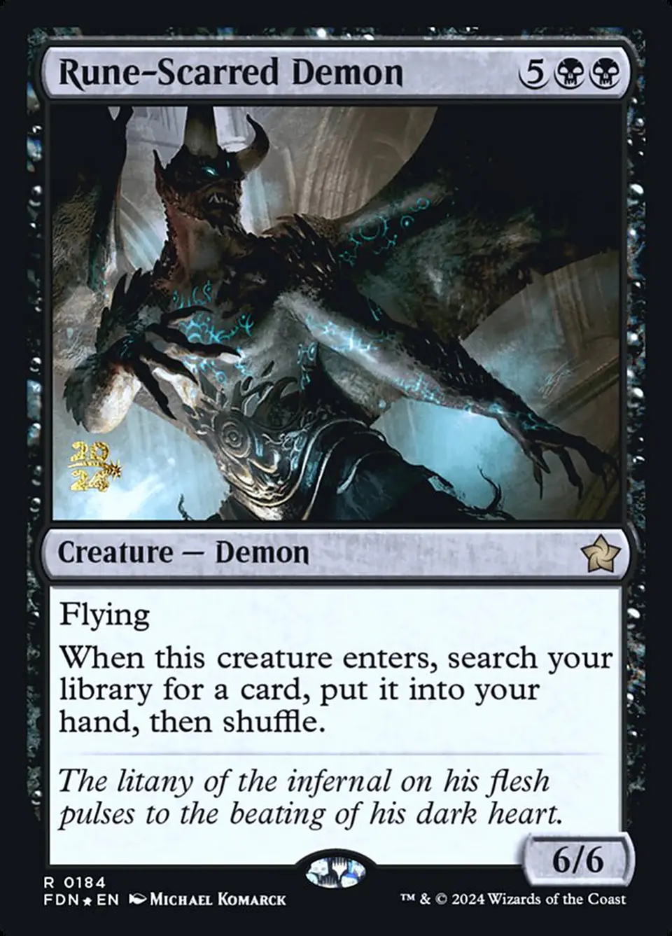 Rune-Scarred Demon (Launch foil) | Español | NM | PFDN 1