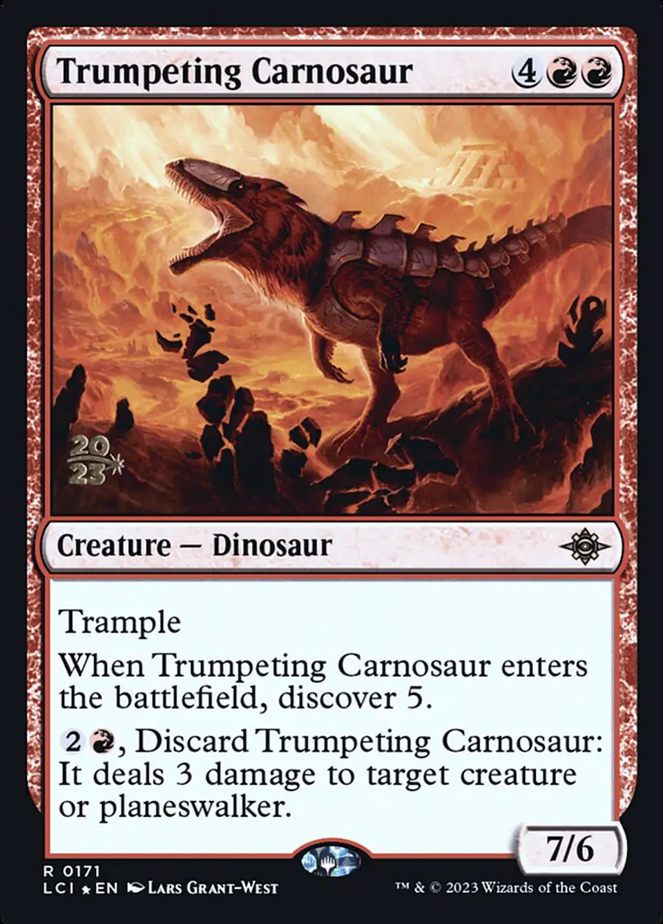 Trumpeting Carnosaur (Launch foil) | Español | NM | PLCI 1