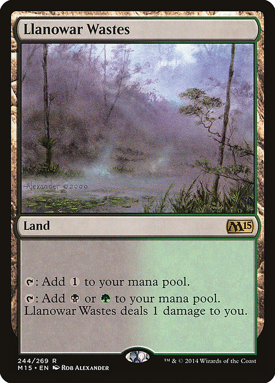 Llanowar Wastes | Español | NM | M15 1