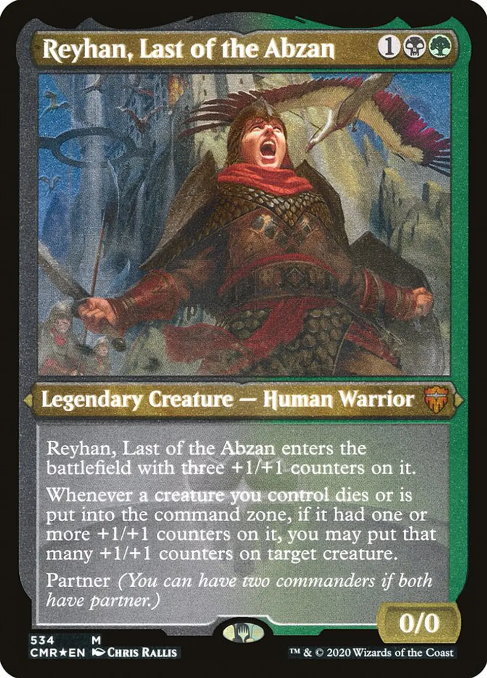 Reyhan, Last of the Abzan (Etched) | Inglés | NM | CMR 1