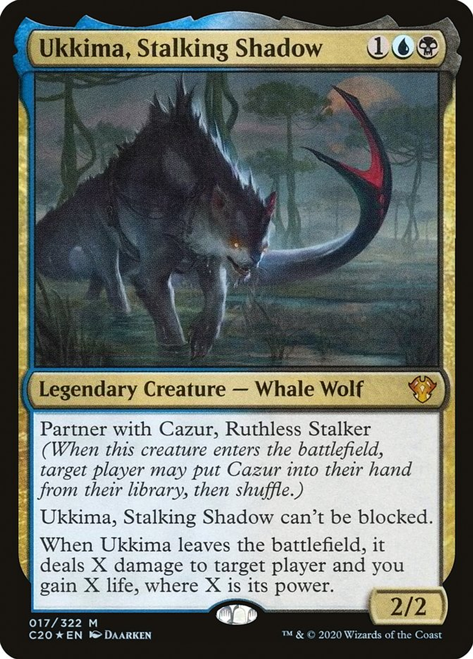 Ukkima, Stalking Shadow (foil) | Español | NM | C20 1