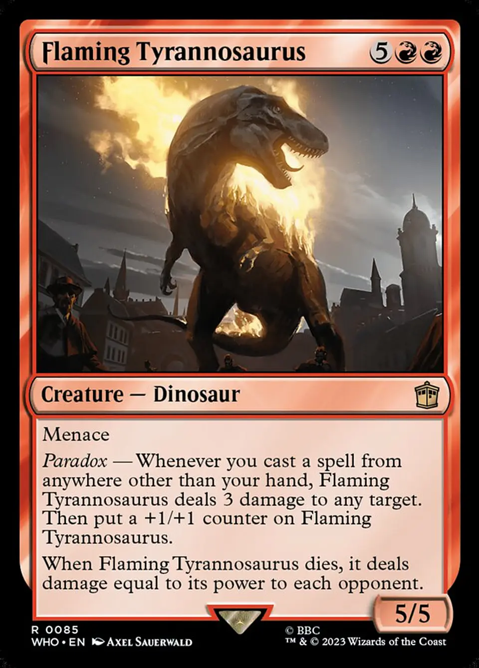 Flaming Tyrannosaurus | Inglés | NM | WHO 1