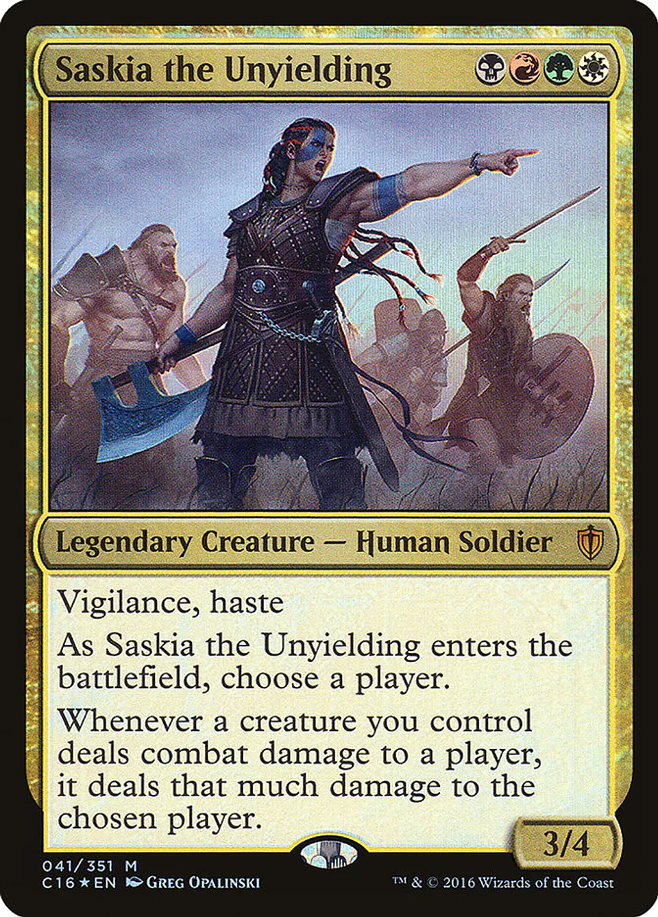 Saskia the Unyielding (foil) | Español | NM | C16 1