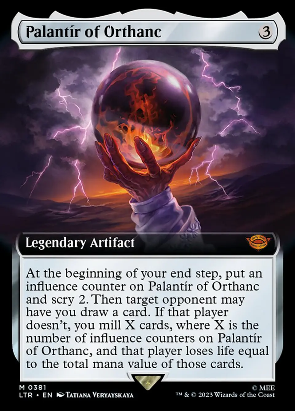 Palantír of Orthanc (Extended Art) | Inglés | NM | LTR 1