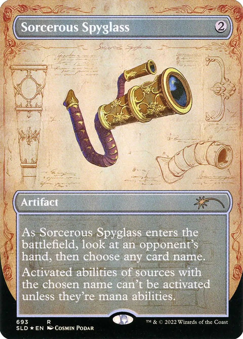 Sorcerous Spyglass (Borderless foil) | Inglés | NM | SLD 1