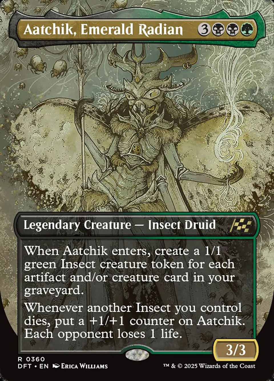 Aatchik, Emerald Radian (Borderless foil) | Español | NM | DFT 1