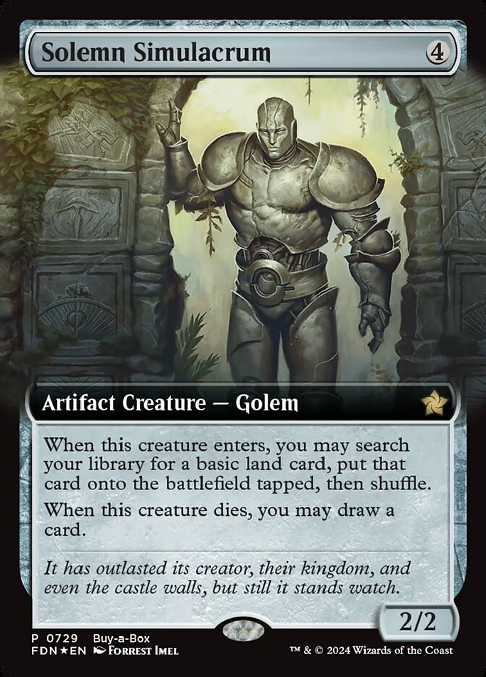 Solemn Simulacrum (Extended Art foil) | Inglés | NM | FDN 1