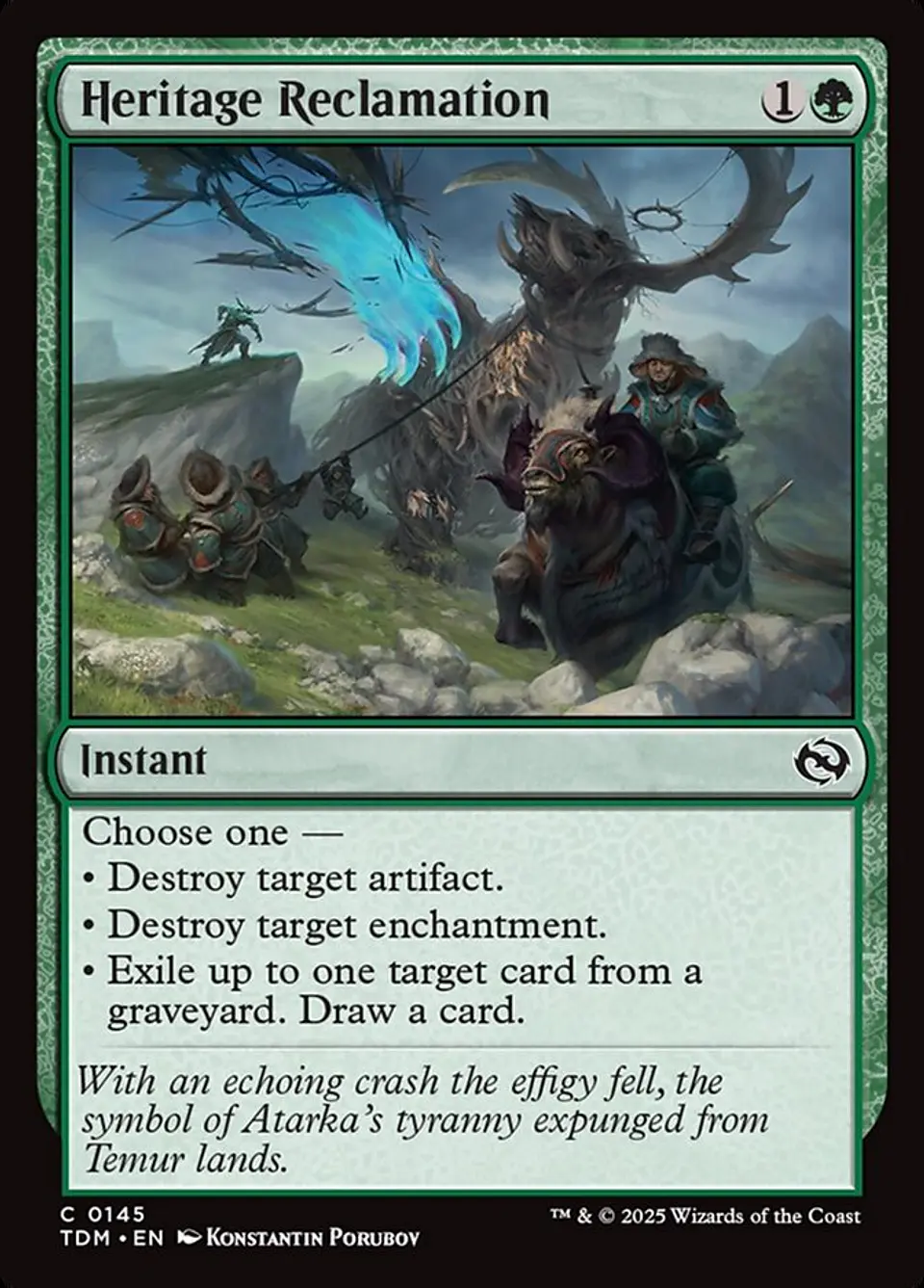 Heritage Reclamation (foil) | Inglés | NM | TDM 1