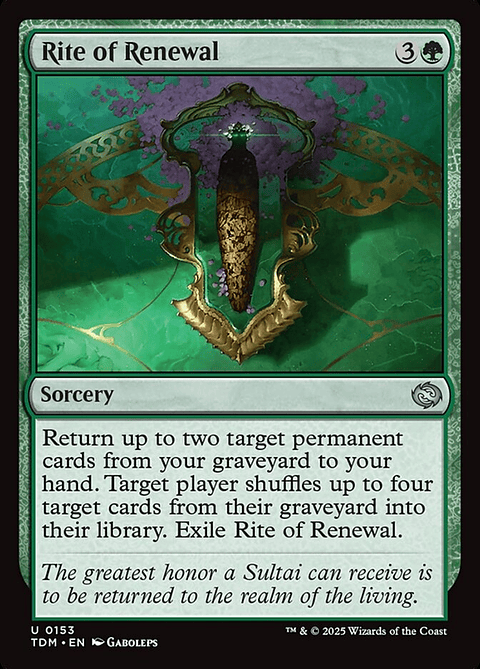 Rite of Renewal | Español | NM | TDM