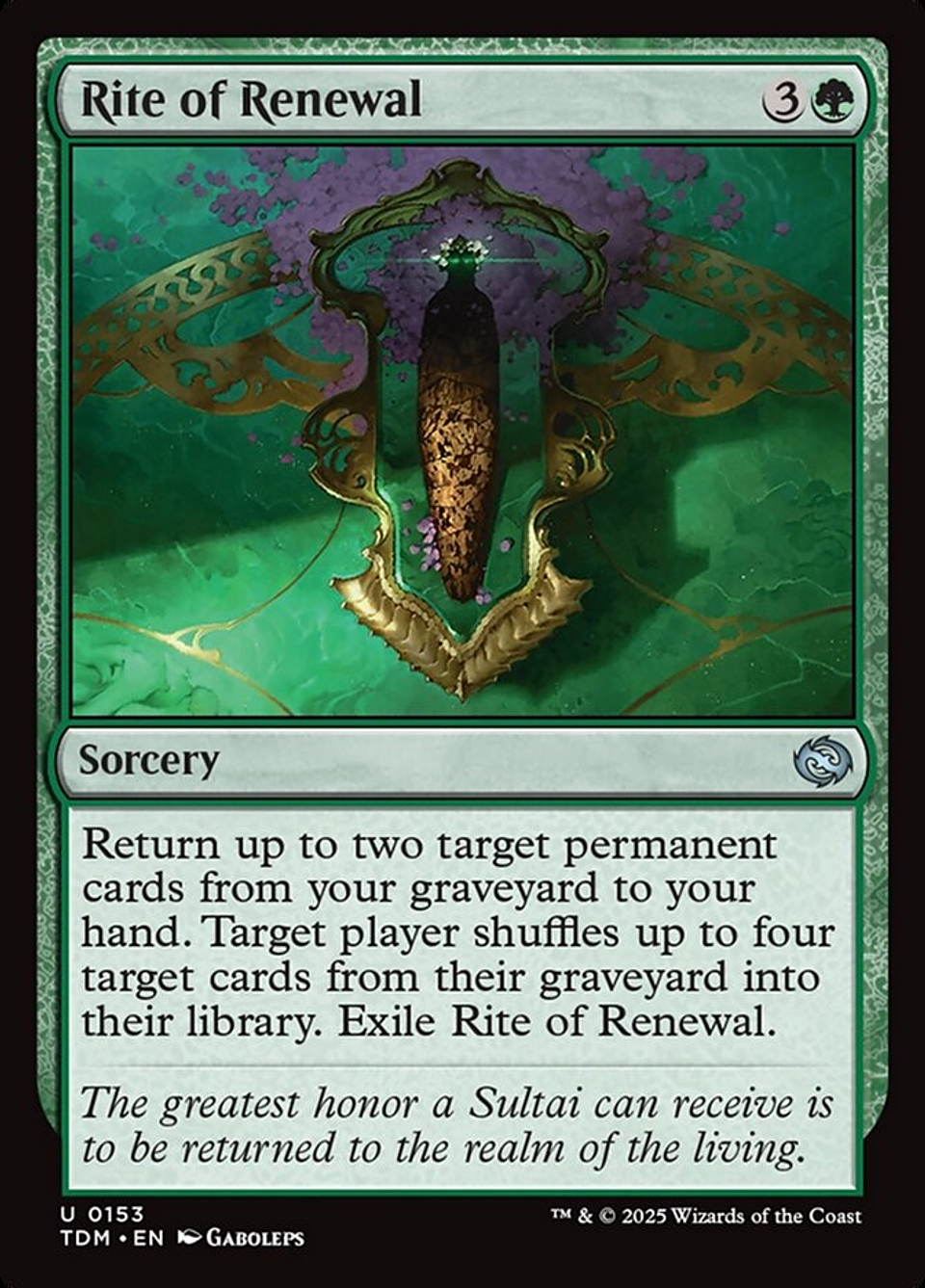 Rite of Renewal | Español | NM | TDM 1