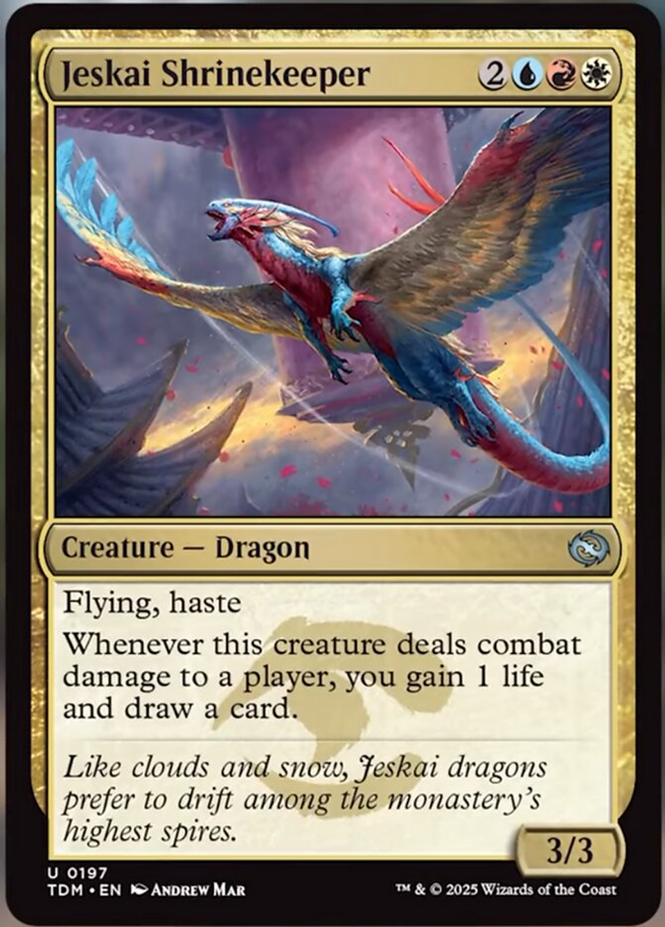 Jeskai Shrinekeeper (foil) | Inglés | NM | TDM 1