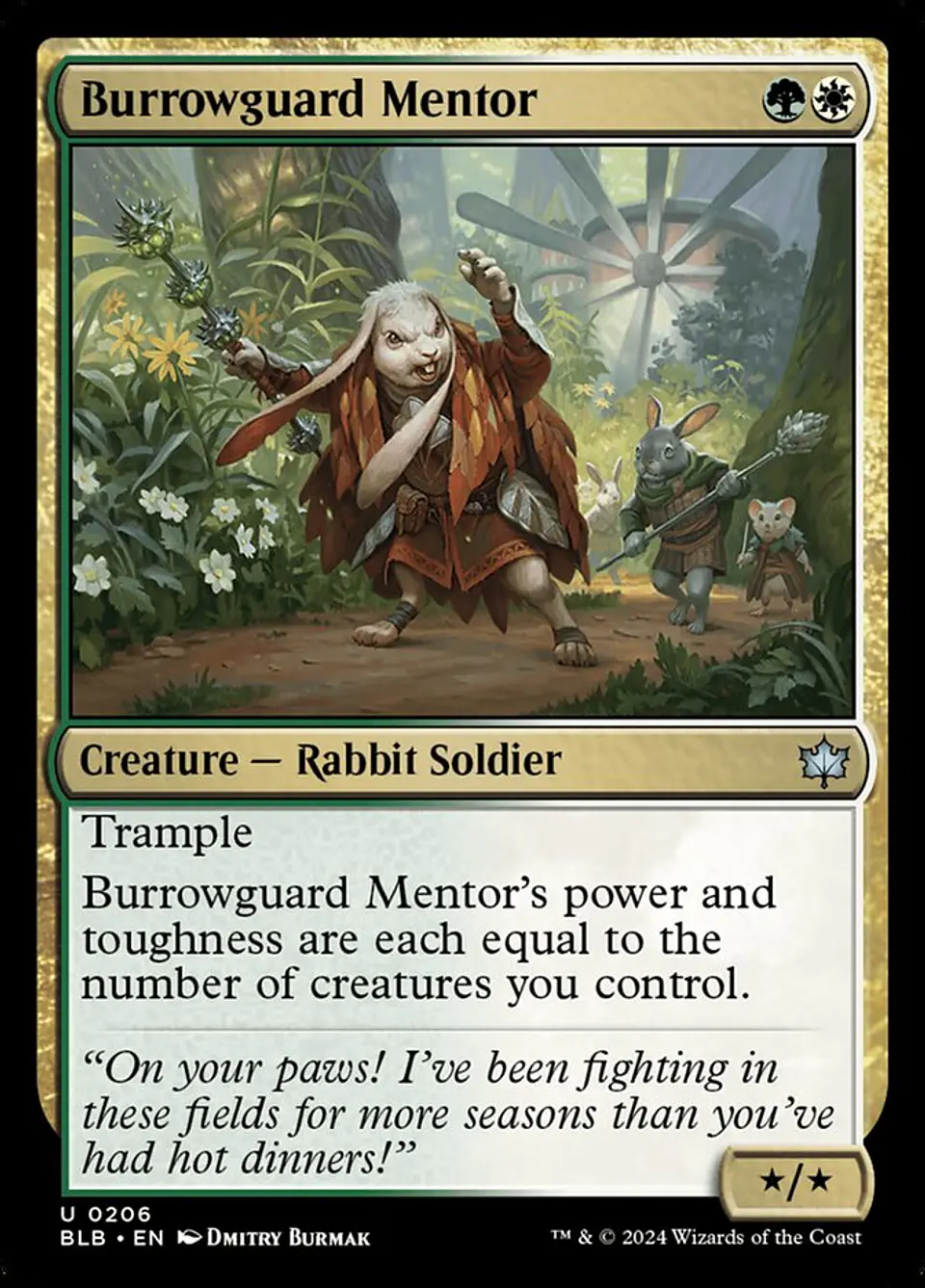 Burrowguard Mentor (foil) | Español | NM | BLB 1