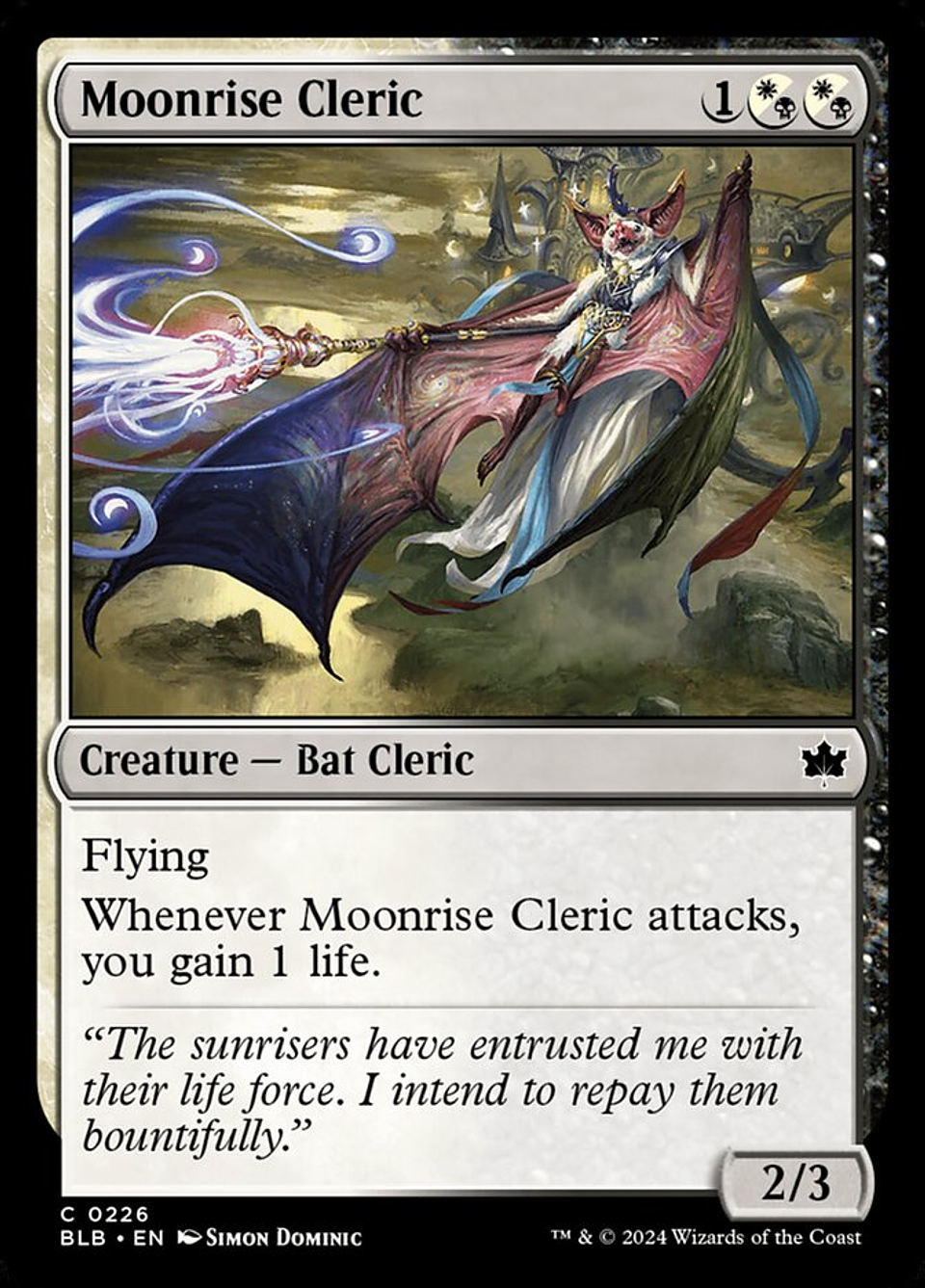 Moonrise Cleric | Inglés | NM | BLB 1