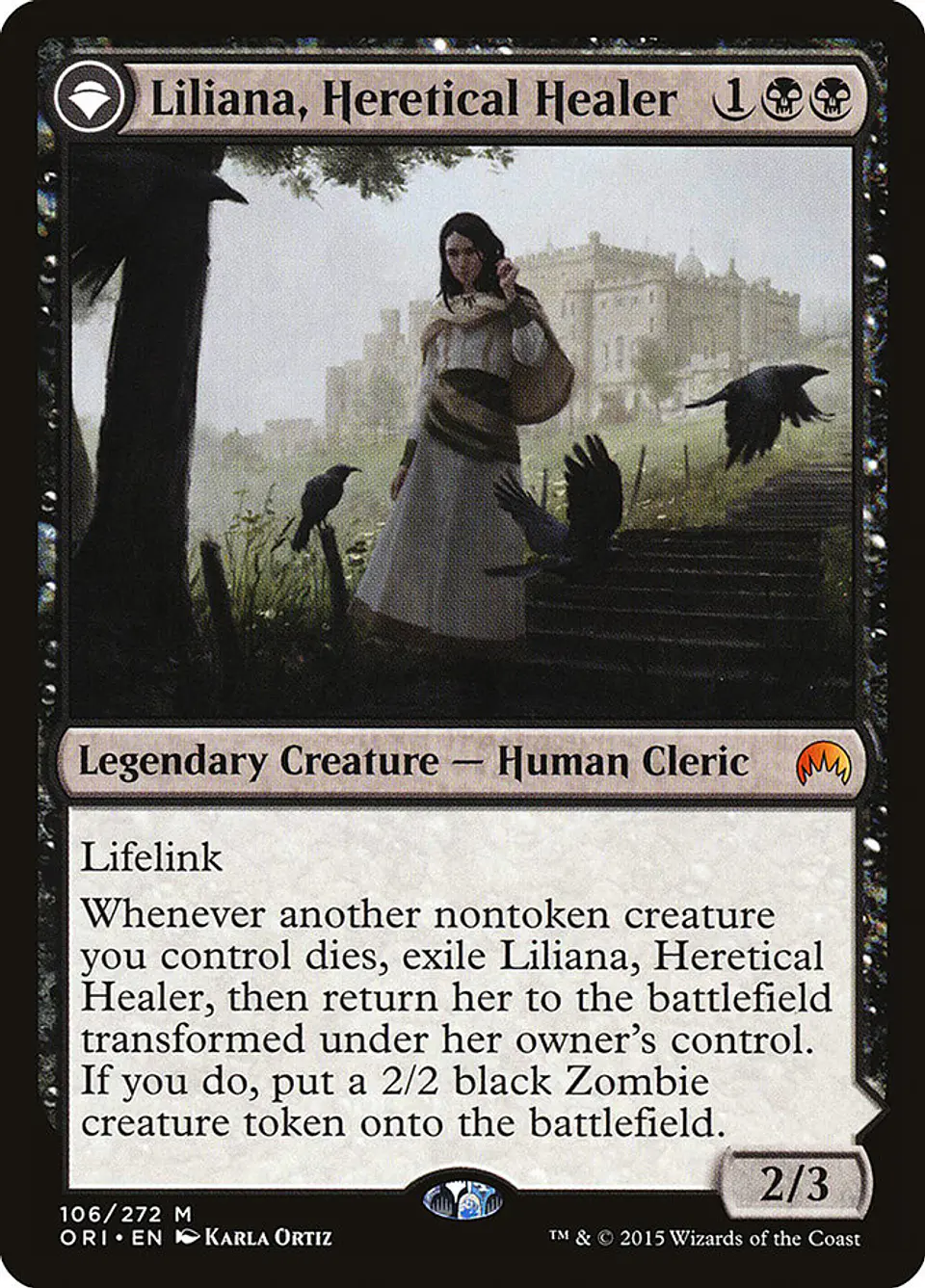 Liliana, Heretical Healer // Liliana, Defiant Necromancer | Español | EX | ORI 1