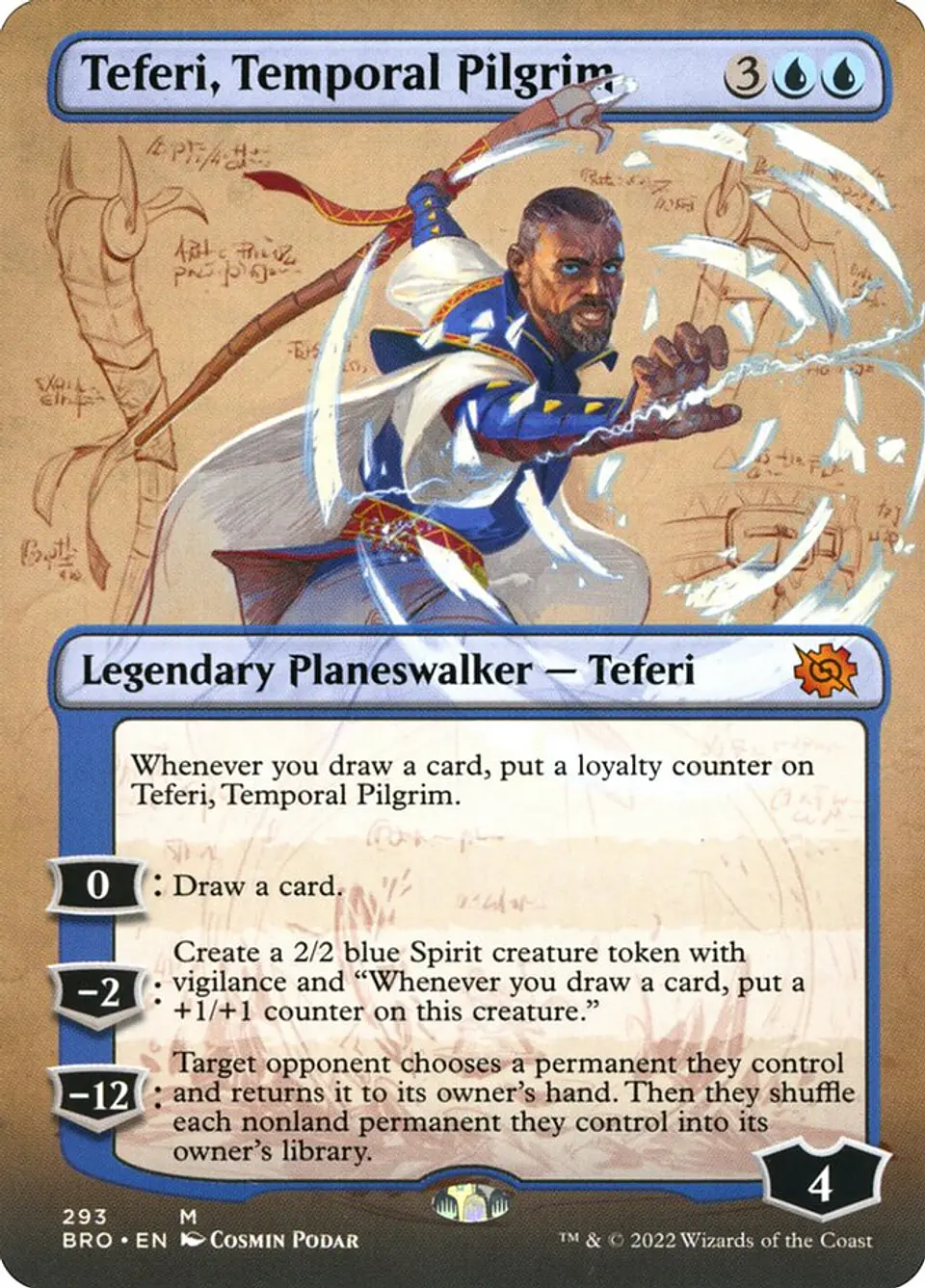Teferi, Temporal Pilgrim (Borderless) | Español | NM | BRO 1