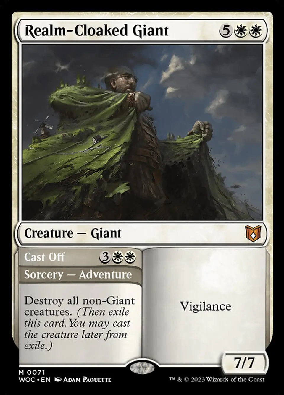 Realm-Cloaked Giant // Cast Off | Inglés | NM | WOC 1