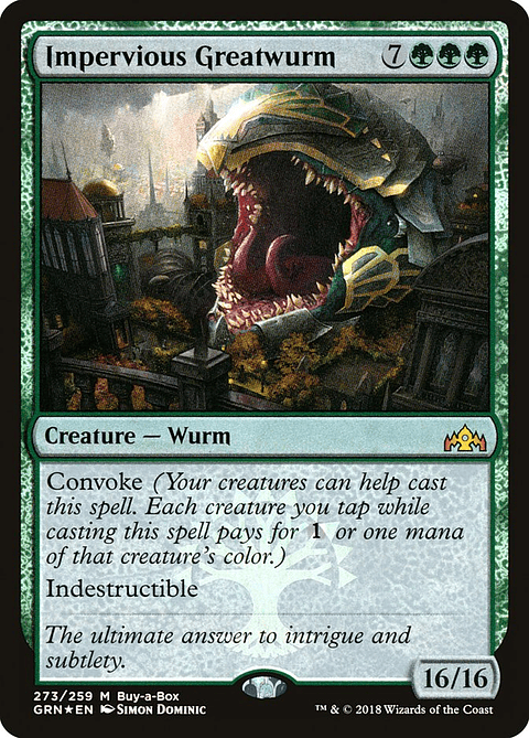 Impervious Greatwurm (foil) | Español | NM | GRN