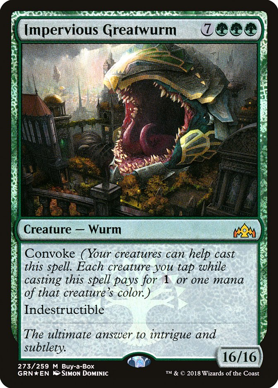Impervious Greatwurm (foil) | Español | NM | GRN 1