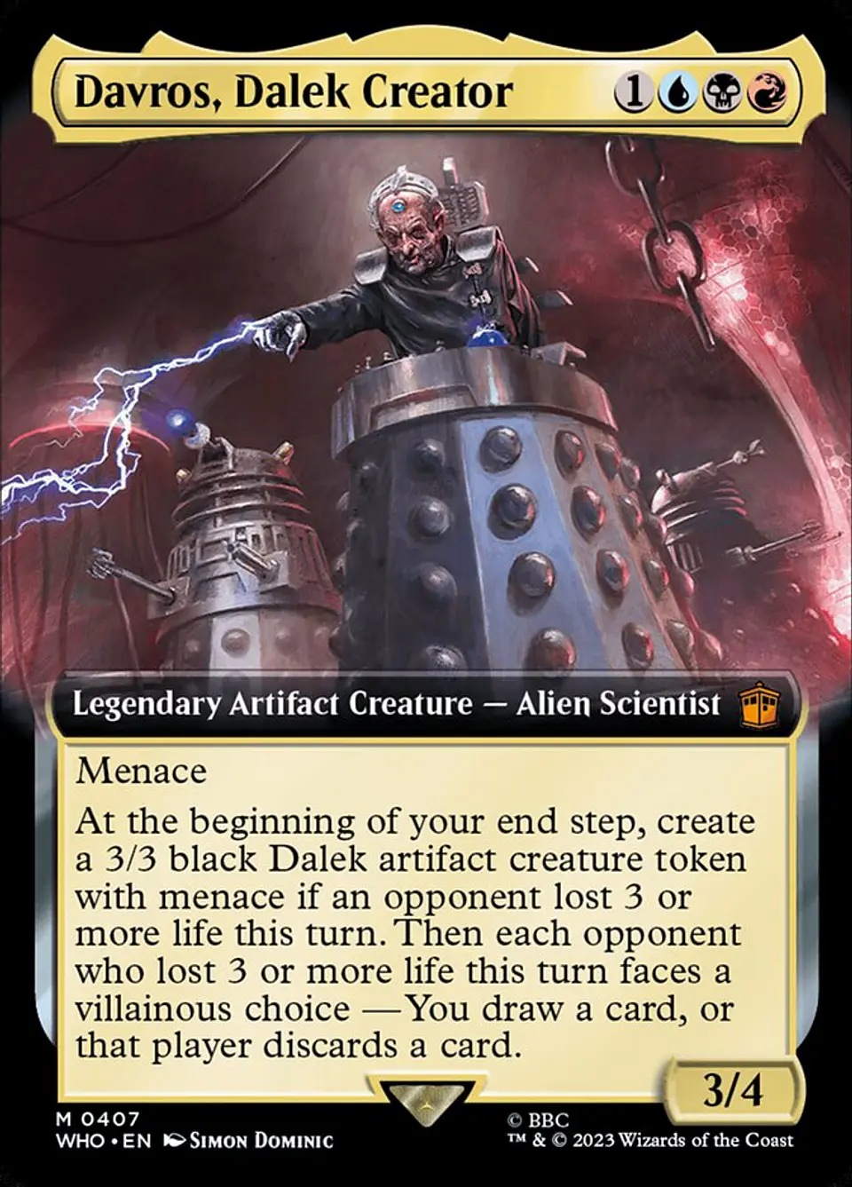 Davros, Dalek Creator (Extended Art) | Inglés | NM | WHO 1