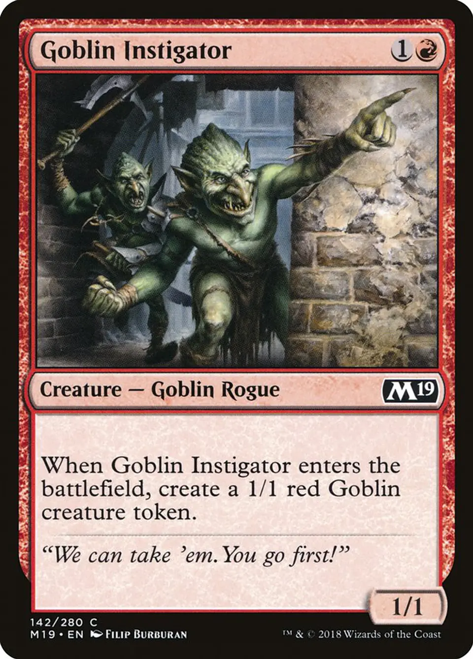 Goblin Instigator | Inglés | NM | M19 1