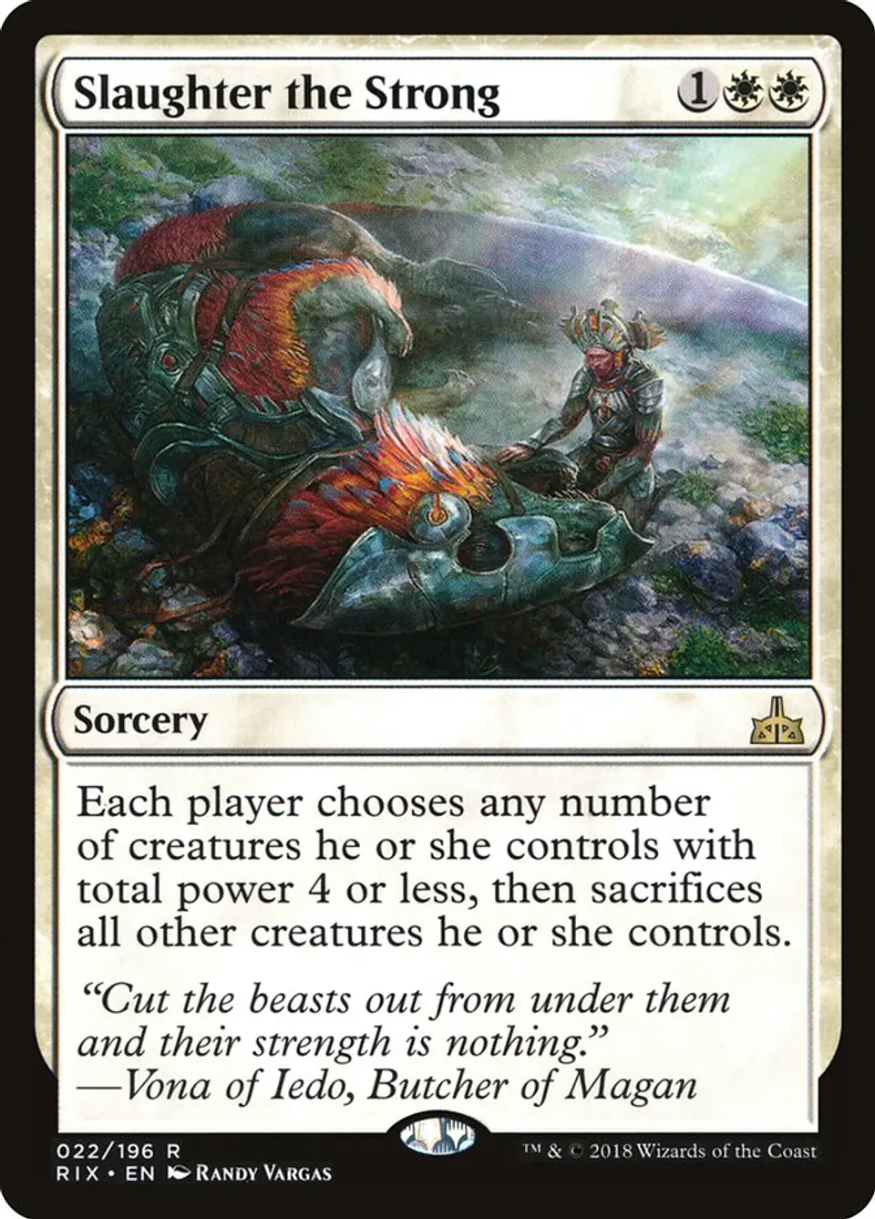 Slaughter the Strong (foil) | Español | NM | RIX 1