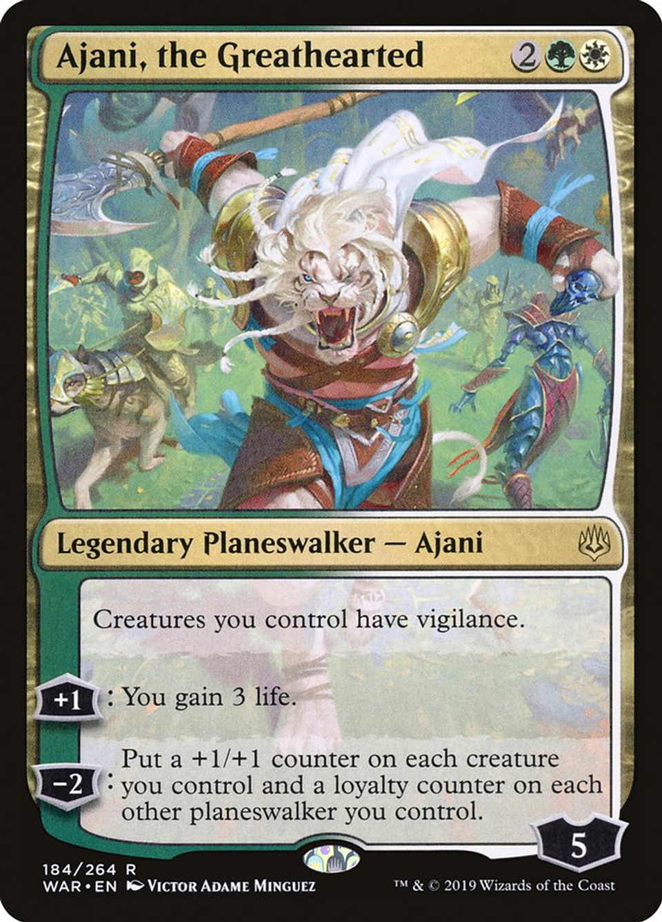 Ajani, the Greathearted | Inglés | NM | WAR 1