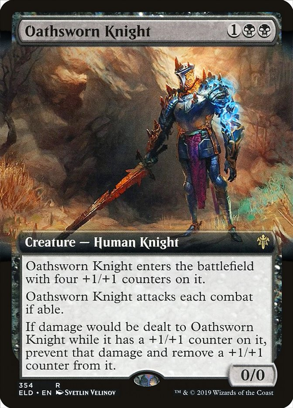 Oathsworn Knight (Extended Art) | Inglés | NM | ELD 1