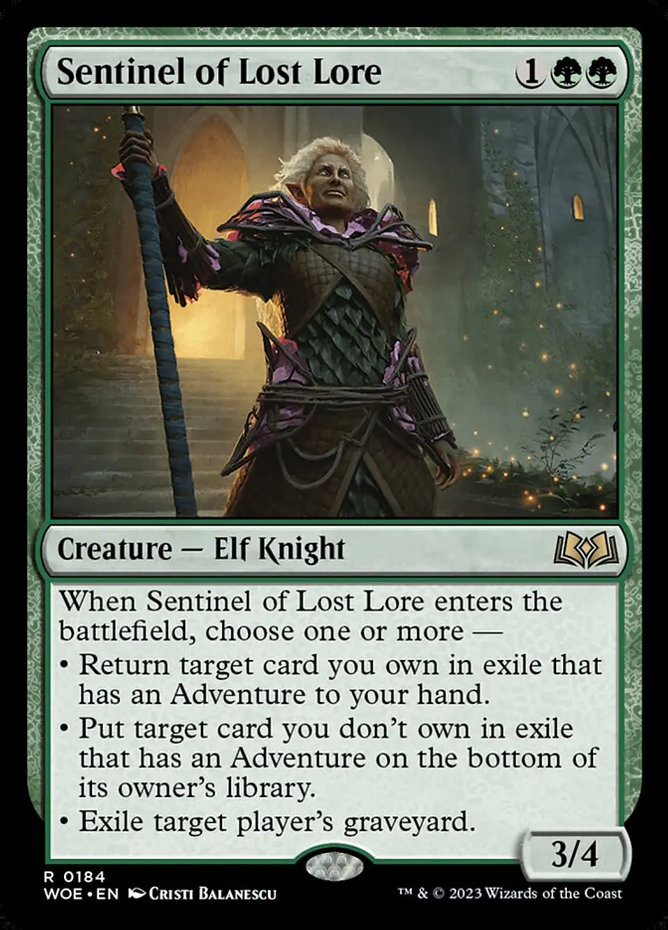 Sentinel of Lost Lore | Inglés | NM | WOE 1
