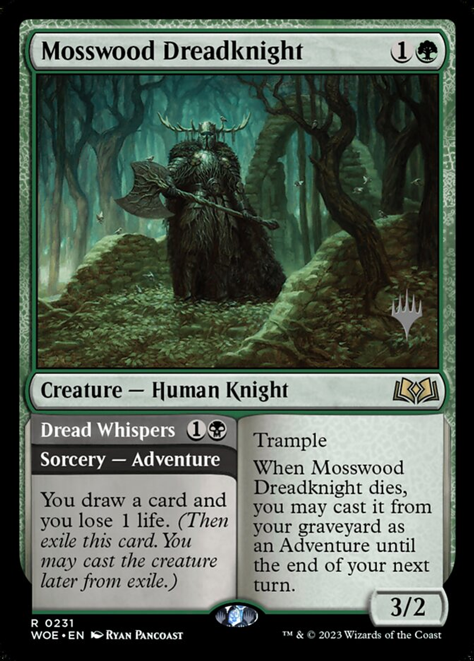Mosswood Dreadknight // Dread Whispers (foil) | Inglés | NM | PWOE 1