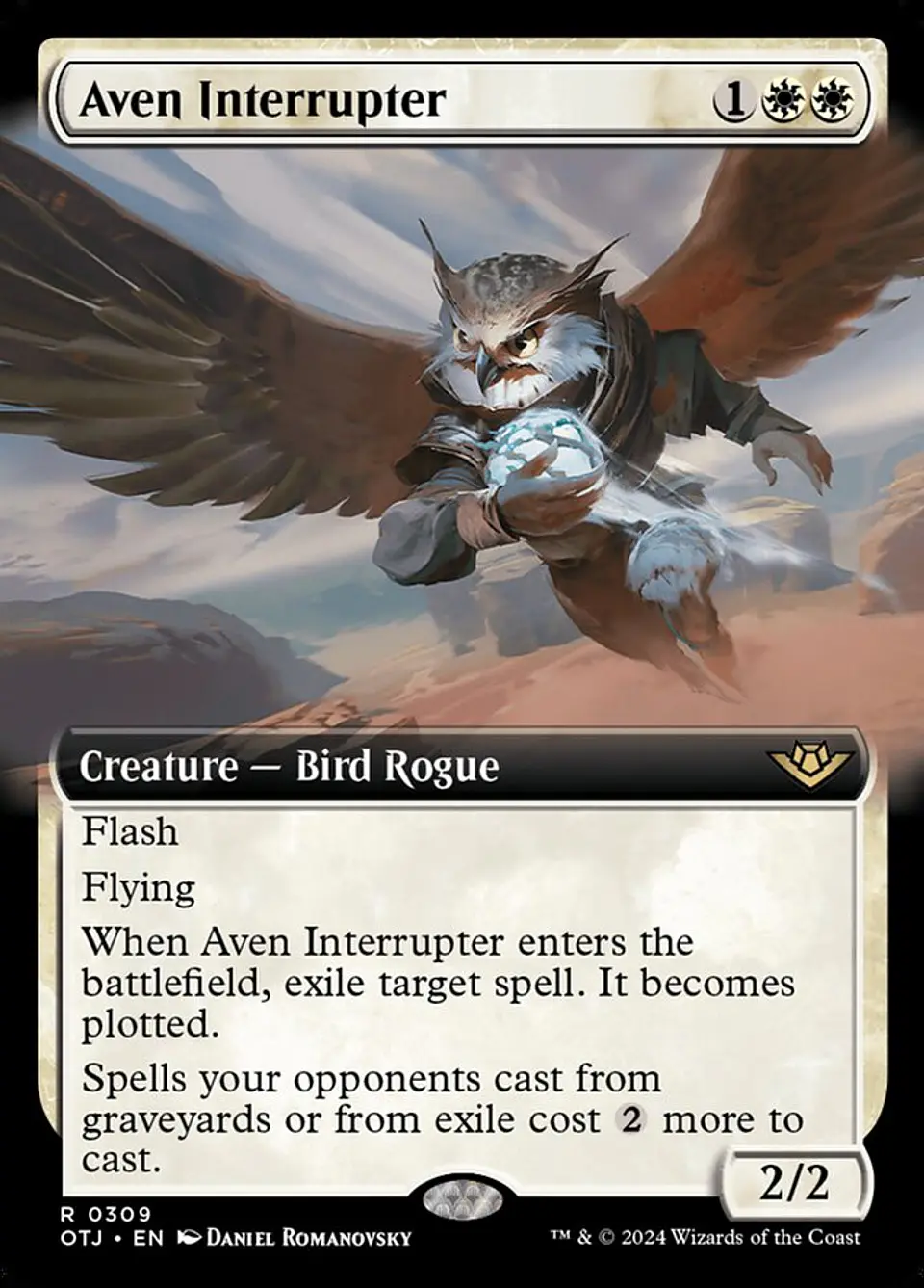 Aven Interrupter (Extended Art foil) | Inglés | NM | OTJ 1