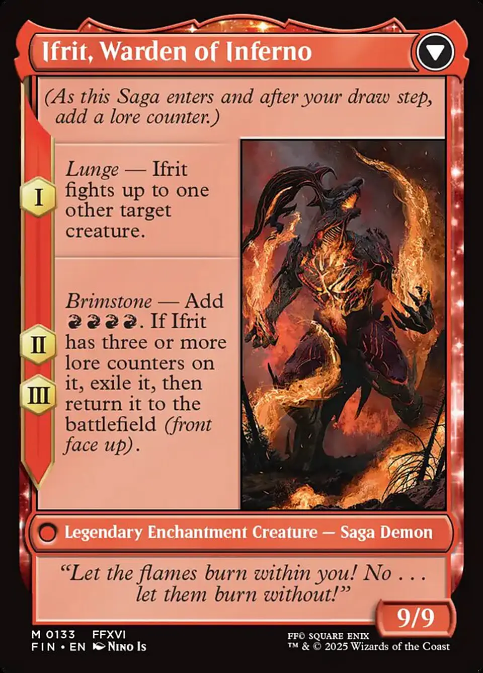Clive, Ifrit's Dominant // Ifrit, Warden of Inferno (foil) | Inglés | NM | FIN 2